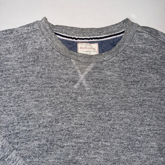 ORIGINAL WEATHERPROOF VINTAGE Large GRAY PULLOVER SWEATSHIRT LONG SLEEVE - Picture 3 of 8